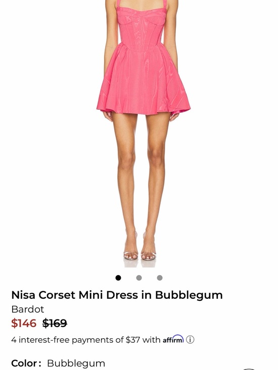 Bardot Dresses & Skirts - Bardot Nisa Pink Bubblegum Corset Mini Dress